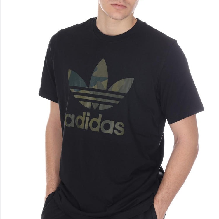 adidas originals Chest Logo Sports Short Sleeve Black FM3338 - 3