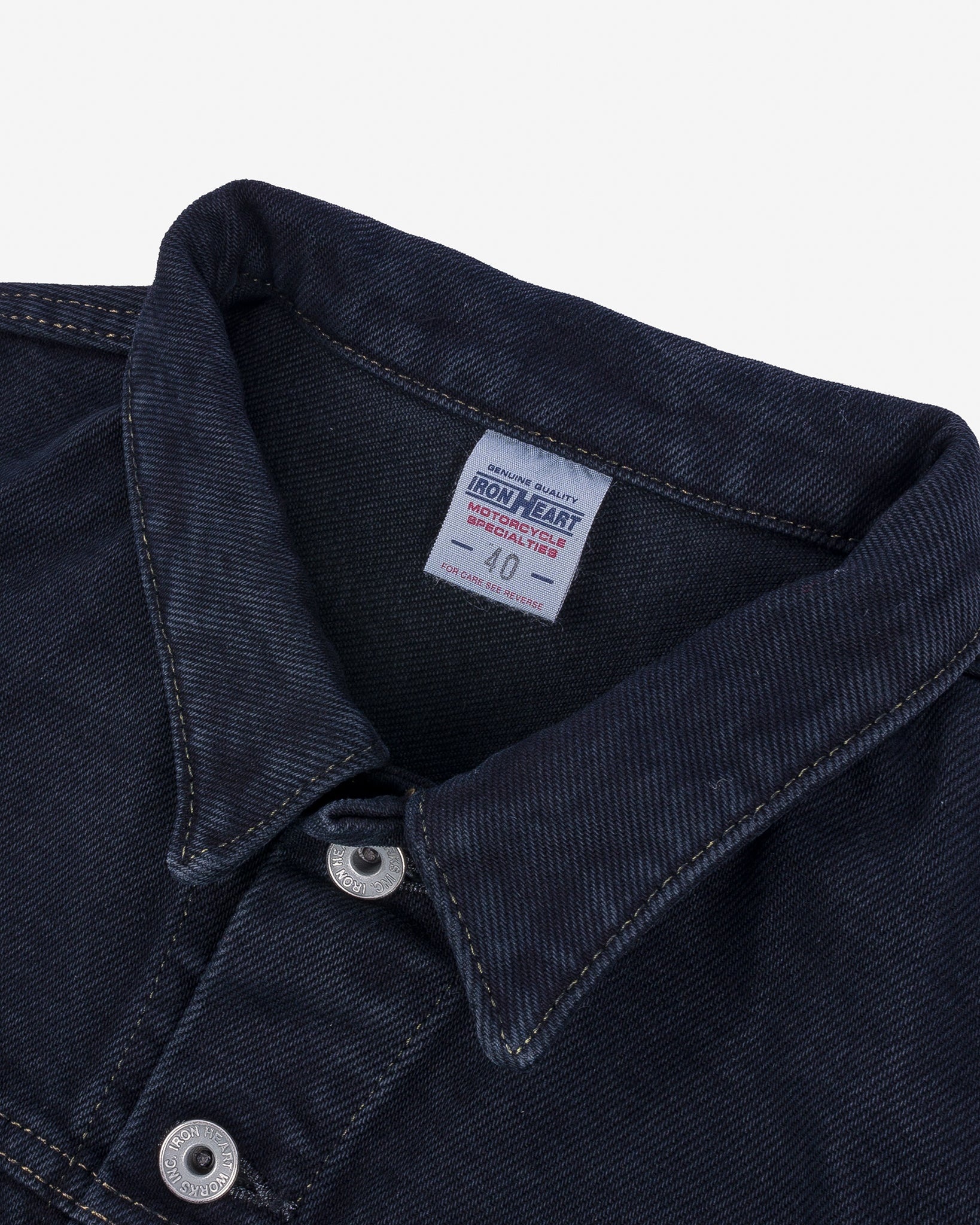 IH-526SVod 21oz Selvedge Denim Modified Type III Vest - Indigo Overdyed Black - 8