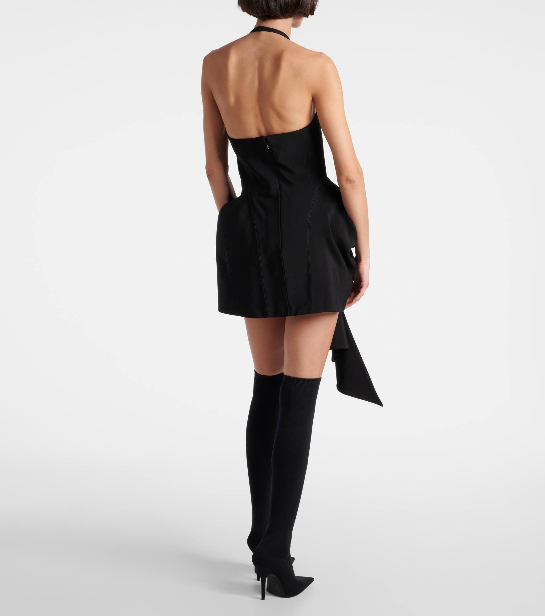 Asymmetric draped minidress - 3