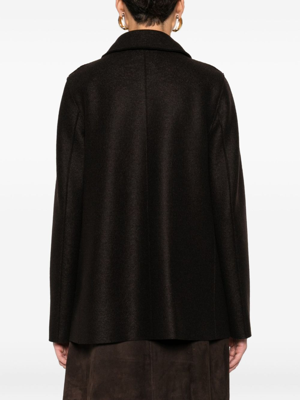 double-breasted wool coat - 4