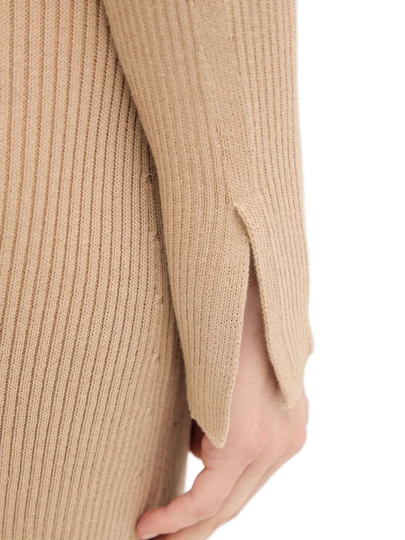 ribbed split midi dress 5