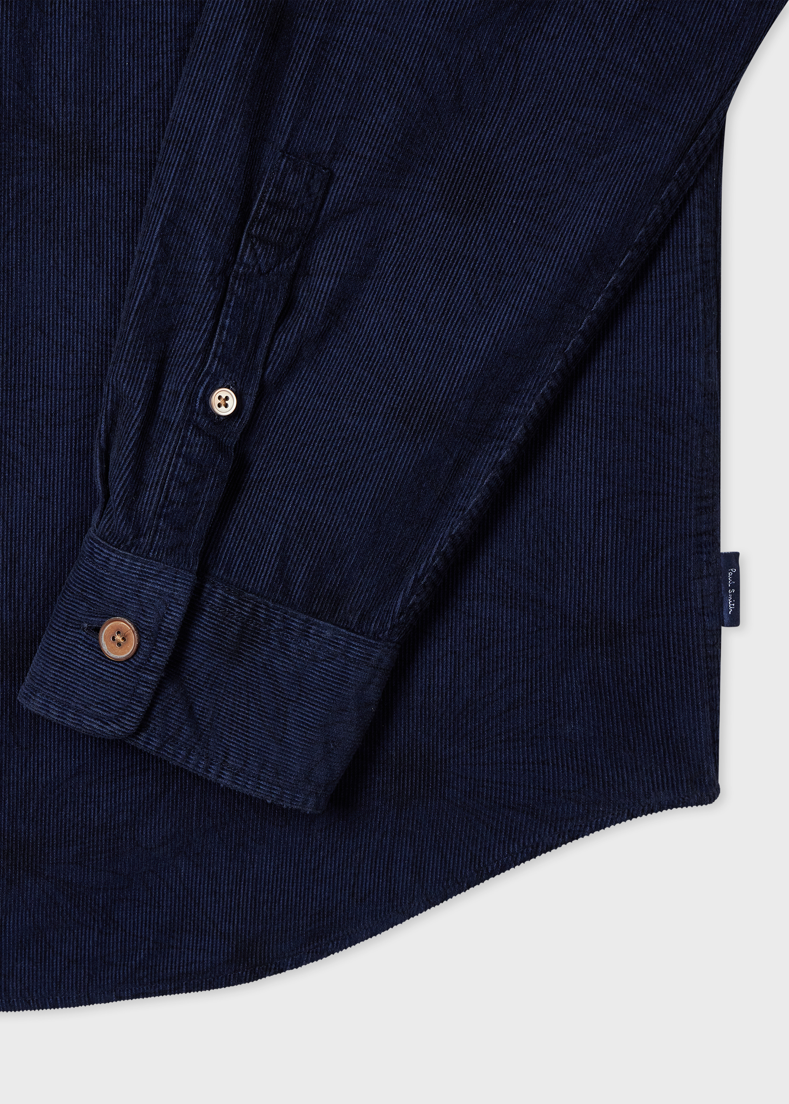 Navy Floral Overdye Print Corduroy Shirt - 2