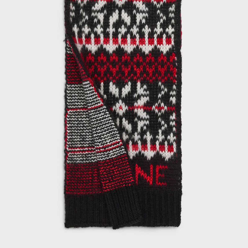 CELINE scarf in snowflake wool 3