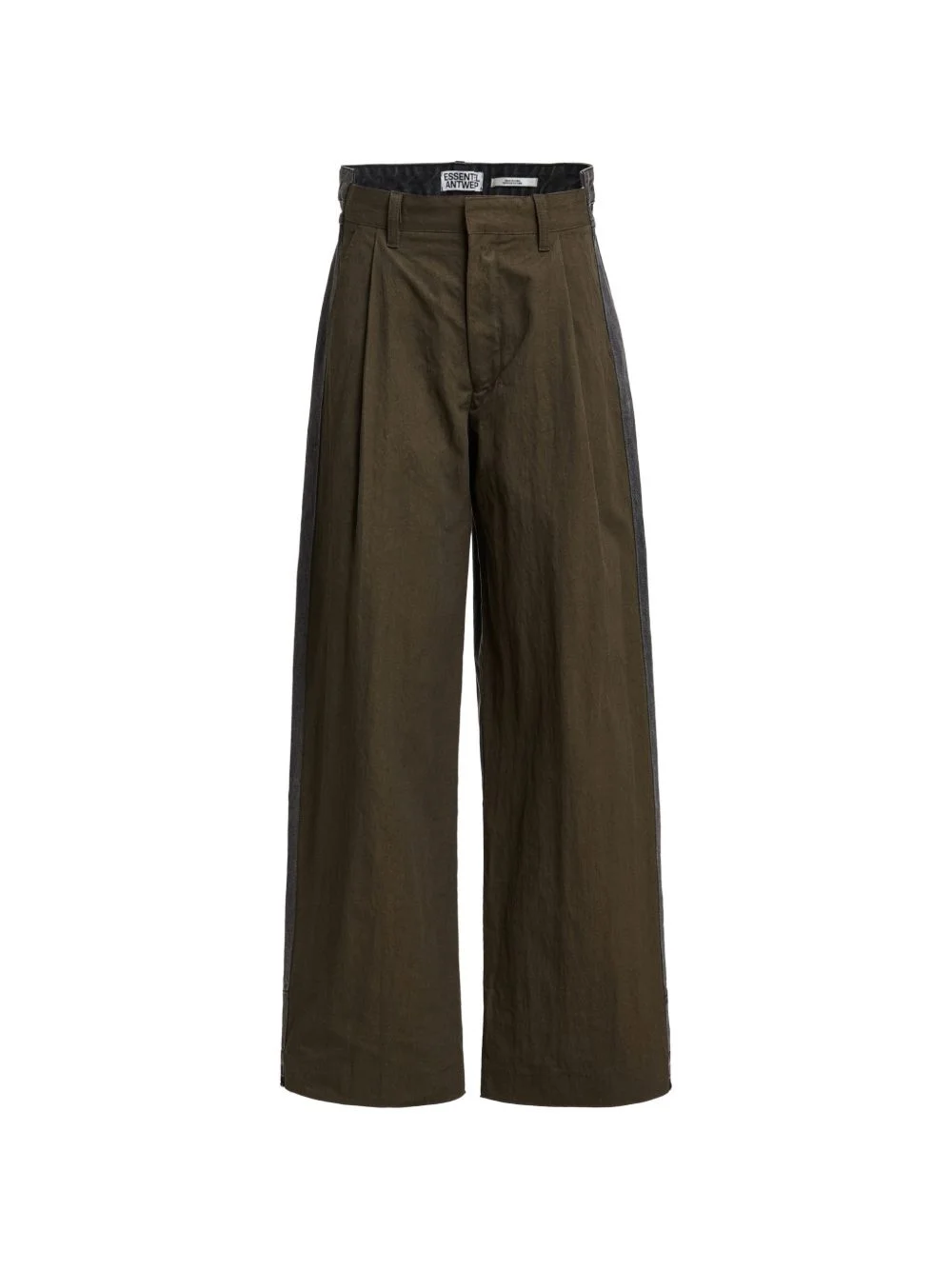 denim-panel wide-leg trousers - 1
