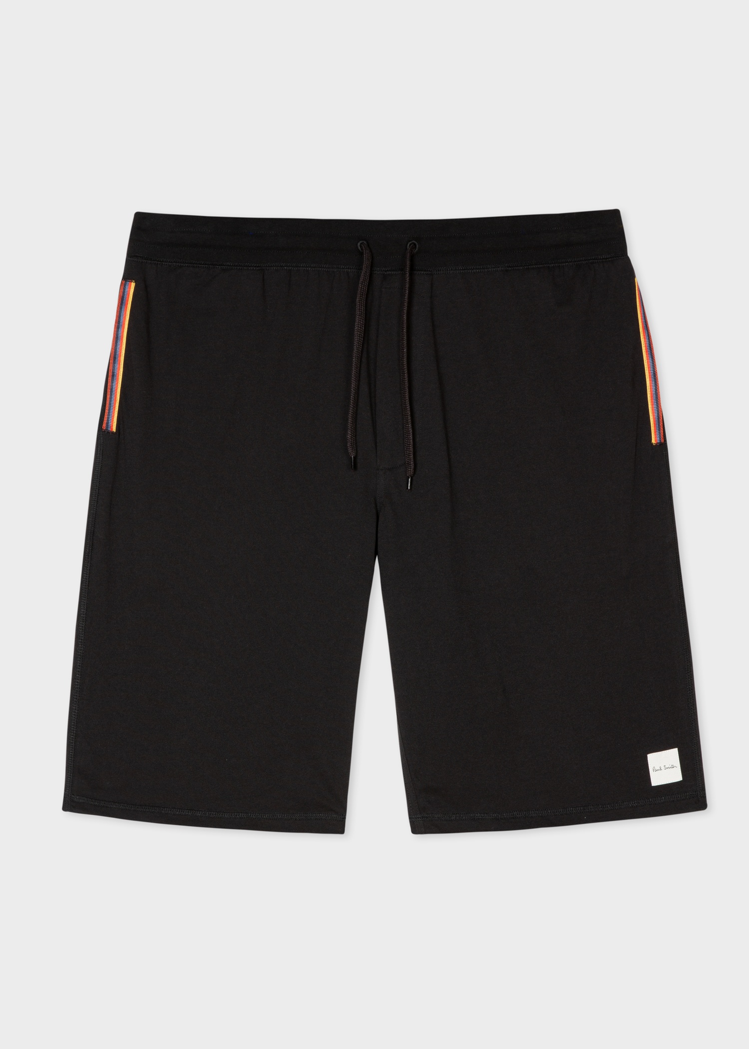 Black Jersey Cotton Lounge Shorts - 1