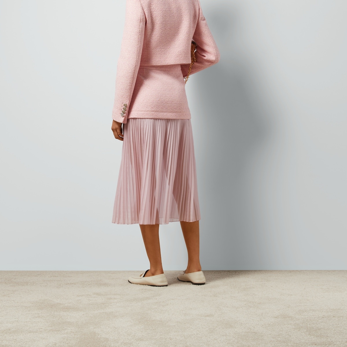 Silk tweed layered skirt - 6