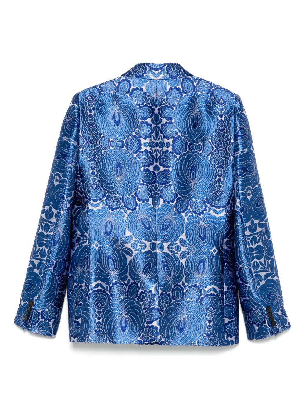 floral-jacquard blazer - 2