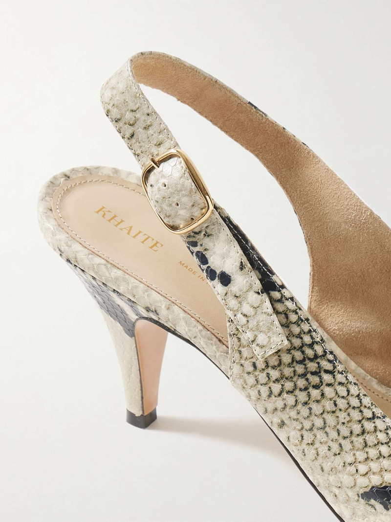 River snake-effect slingback pumps 4