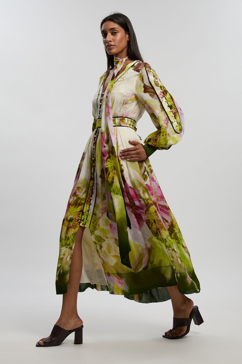 KAREN MILLEN Petite Viscose Floral Print Woven Maxi Dress outlook