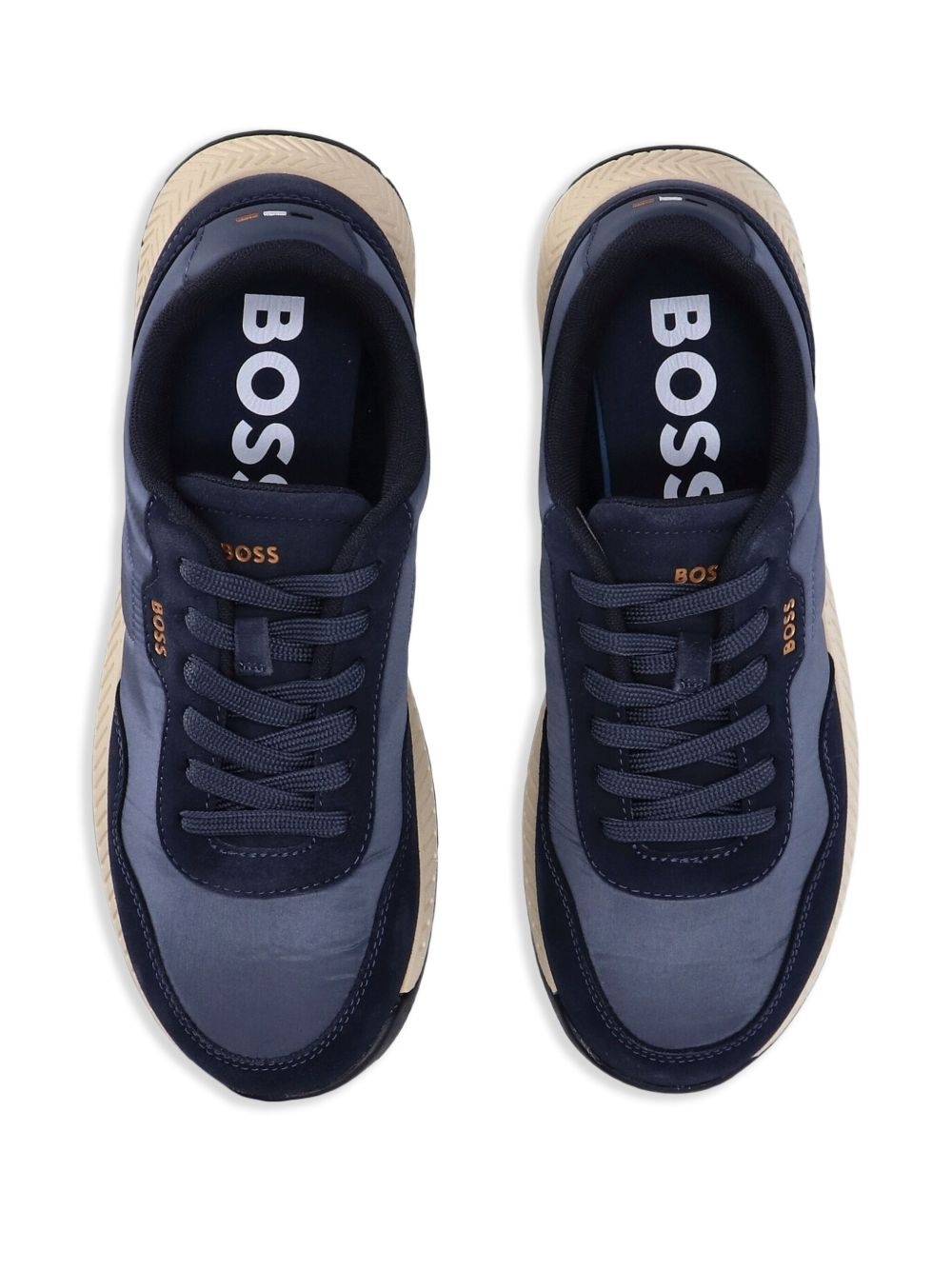 suede-panelled sneakers - 4