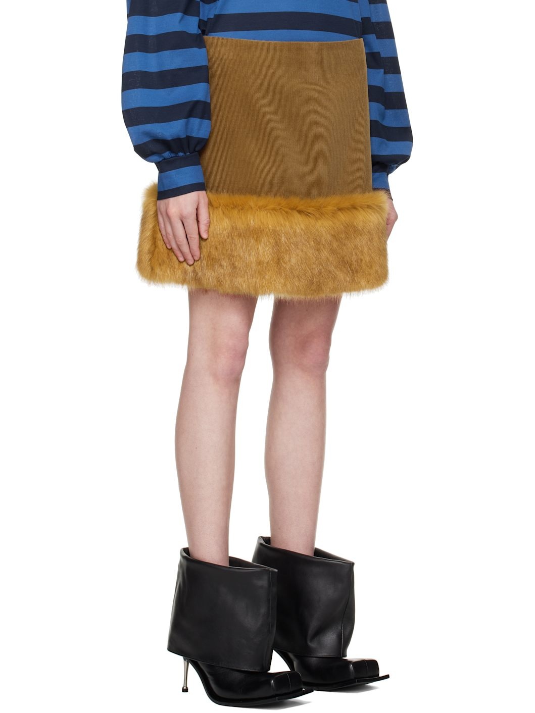 Brown & Orange Fox Miniskirt - 2