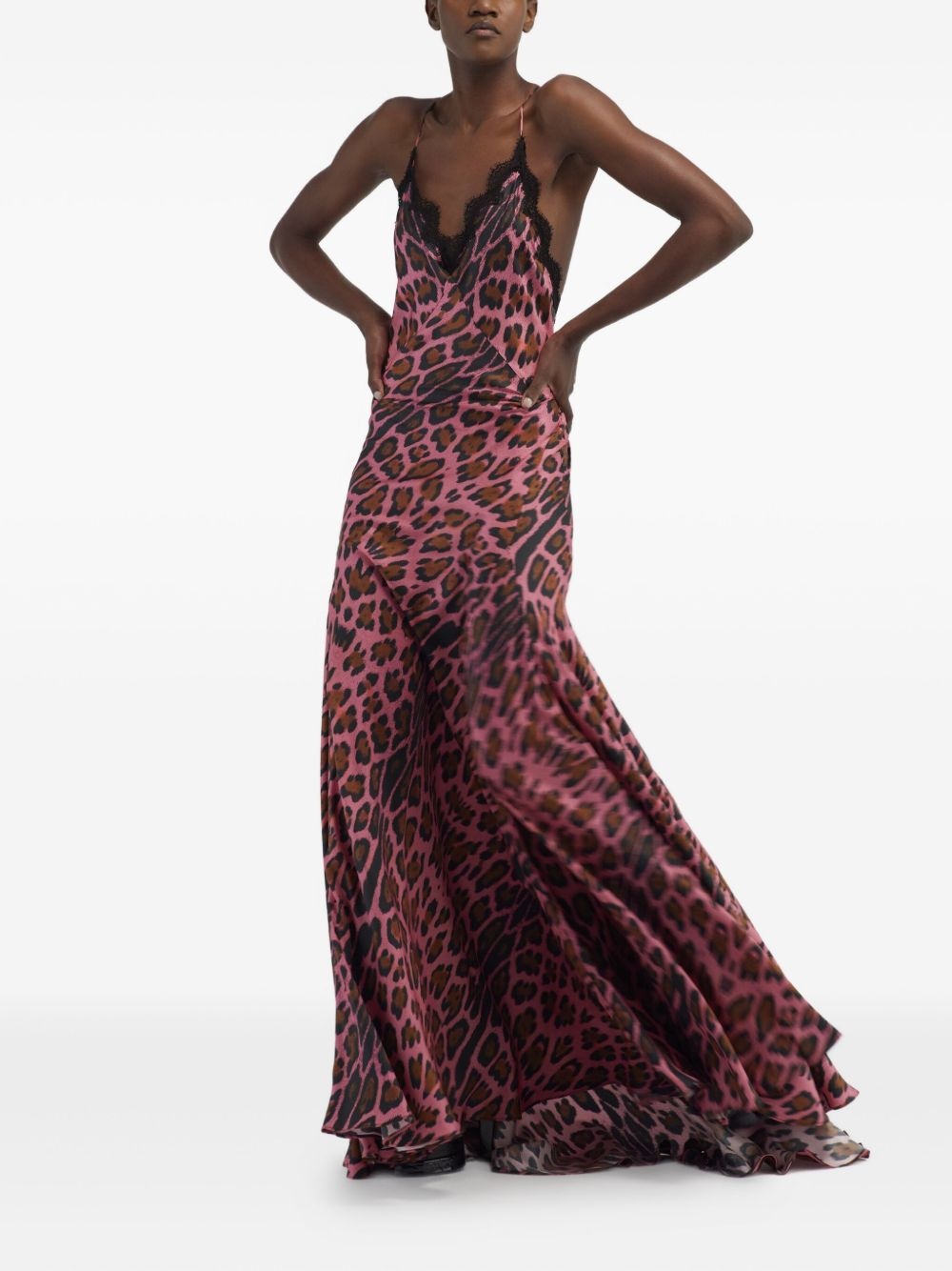 leopard-print maxi dress - 5