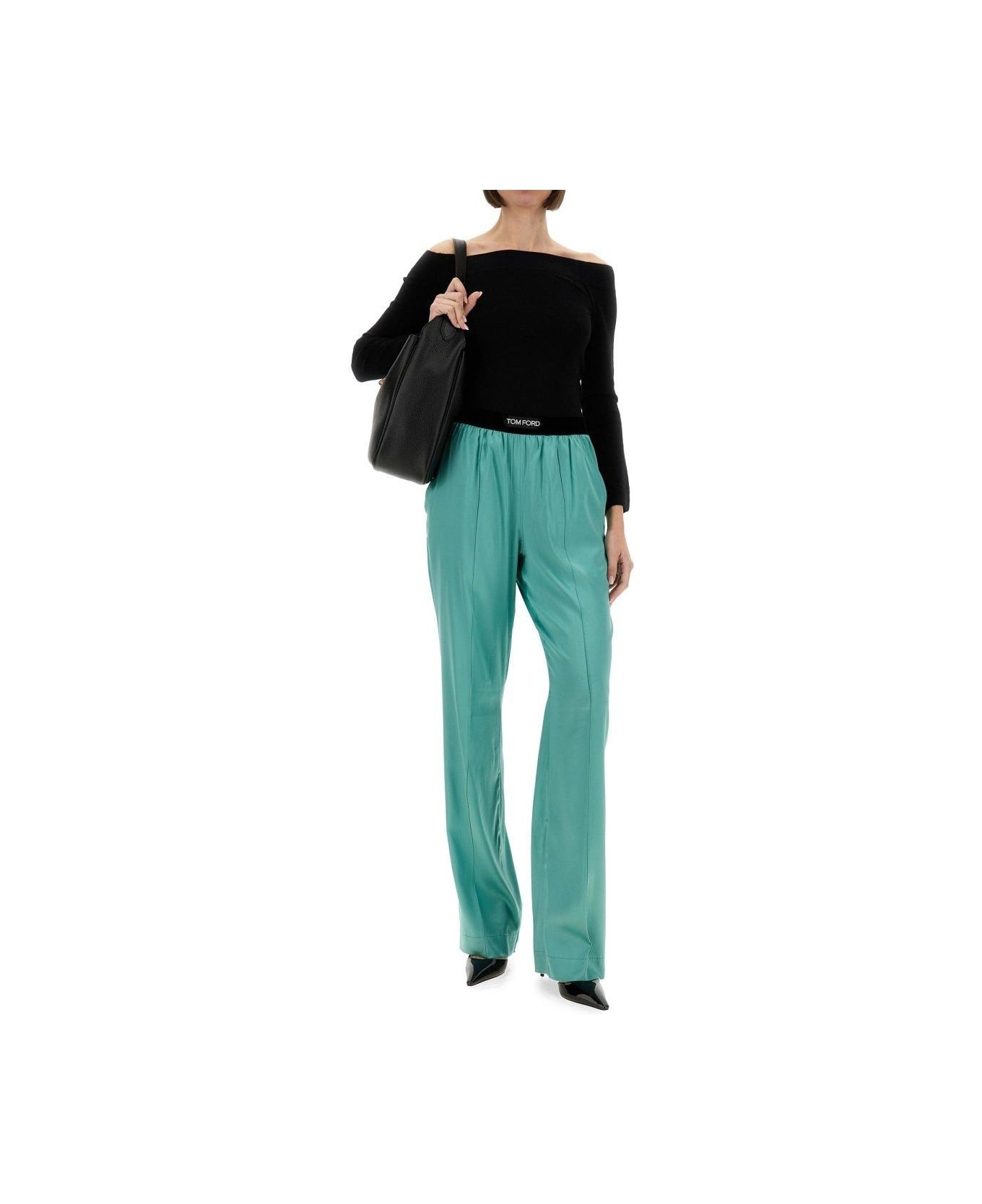 Straight Leg Satin Pants - 4