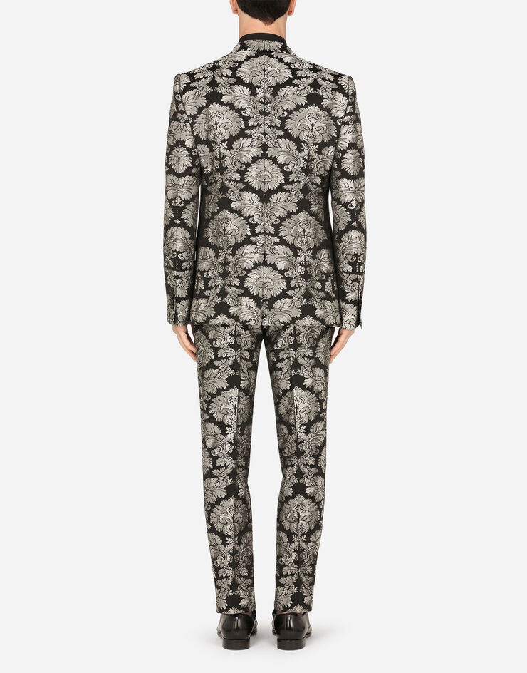 Floral jacquard Martini-fit suit - 2