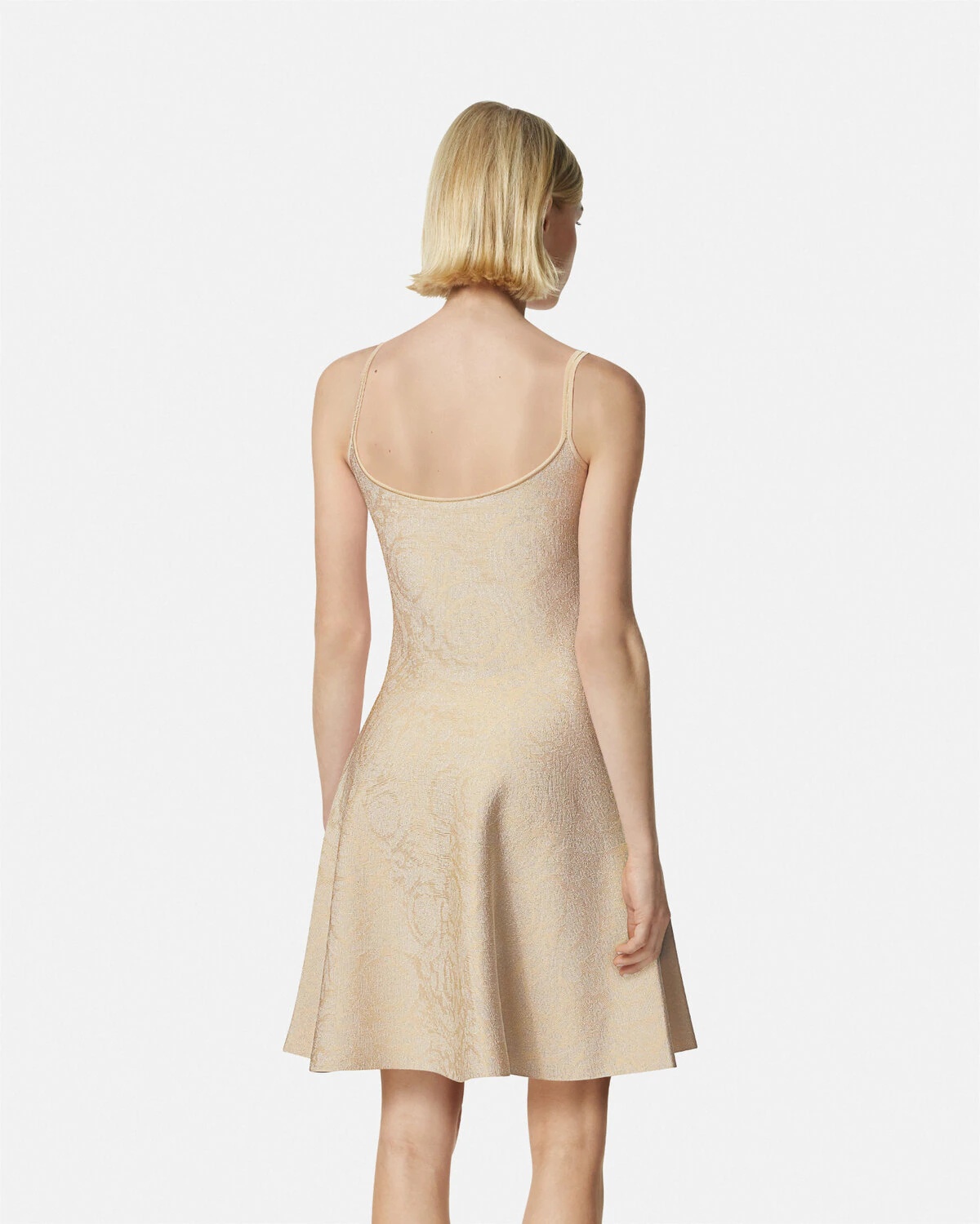 Barocco Knit Flared Mini Dress - 5