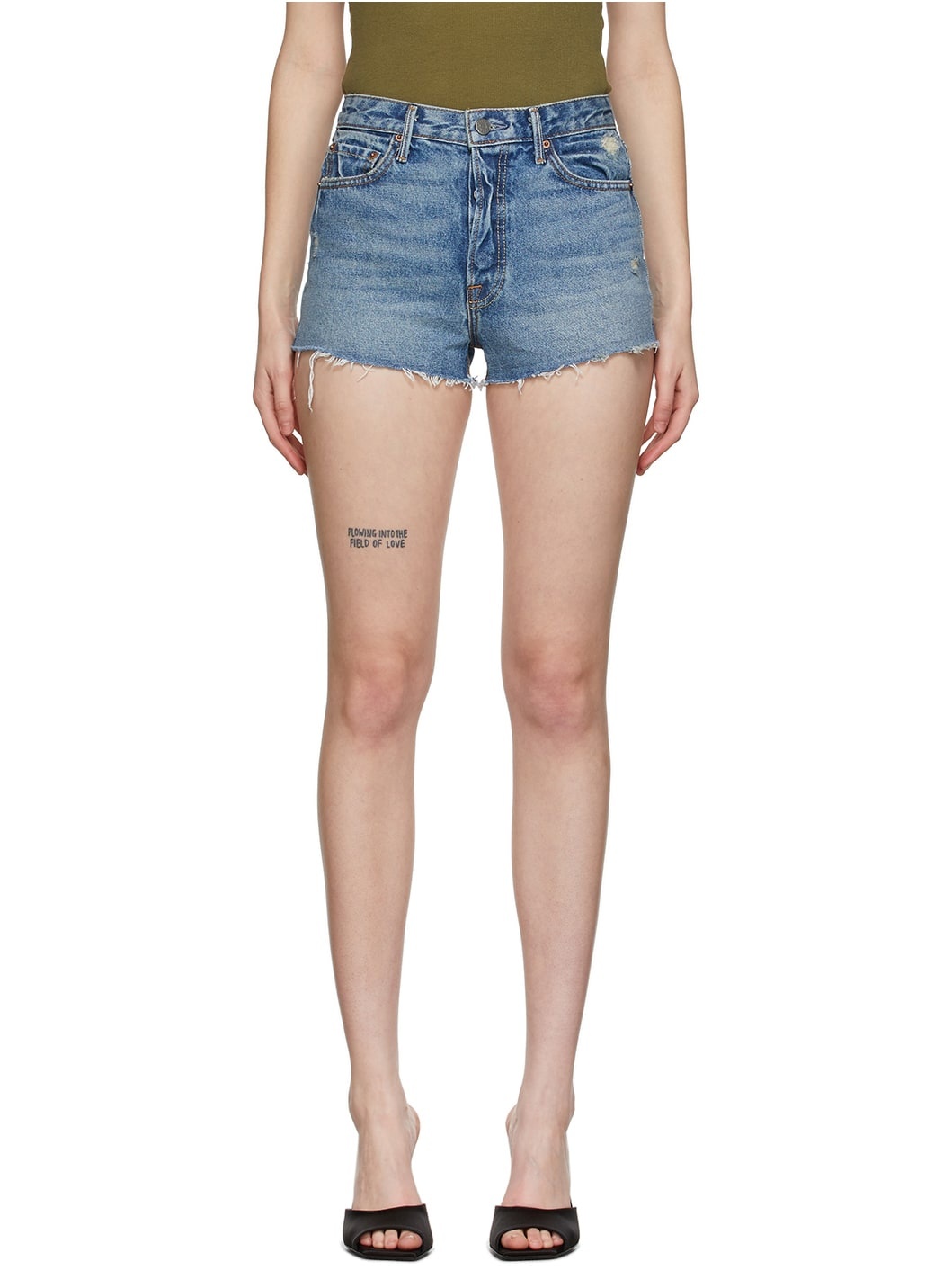 Blue Denim Cindy Shorts - 1