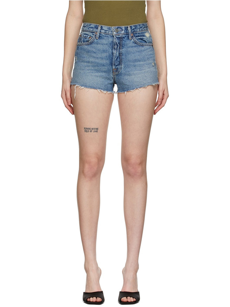 GRLFRND Blue Denim Cindy Shorts outlook