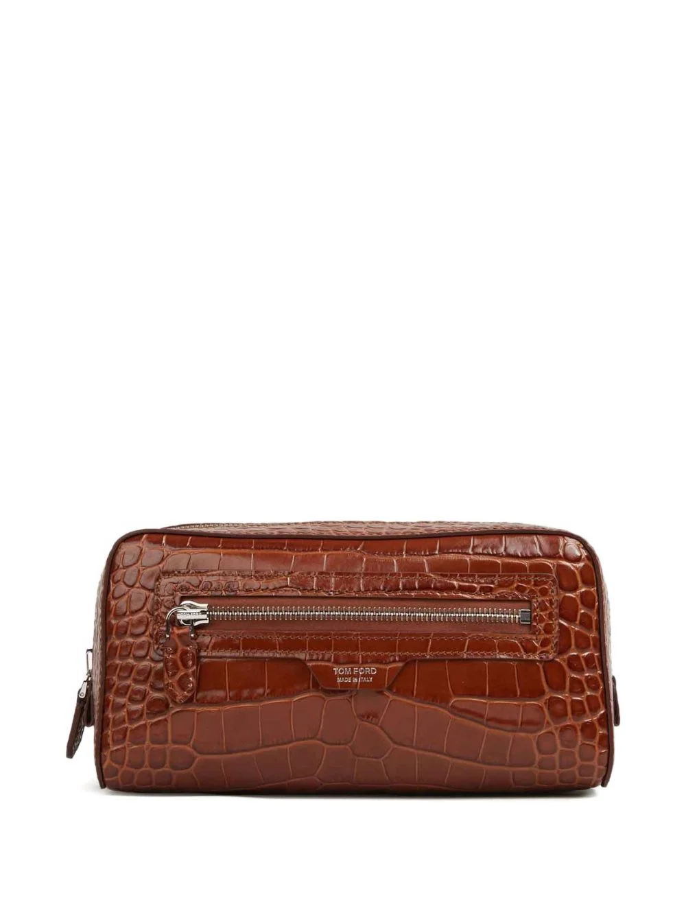 crocodile zip leather case - 1