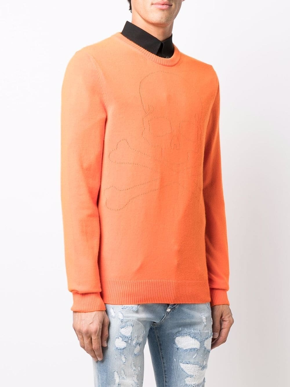 fine-knit skull-motif jumper - 3
