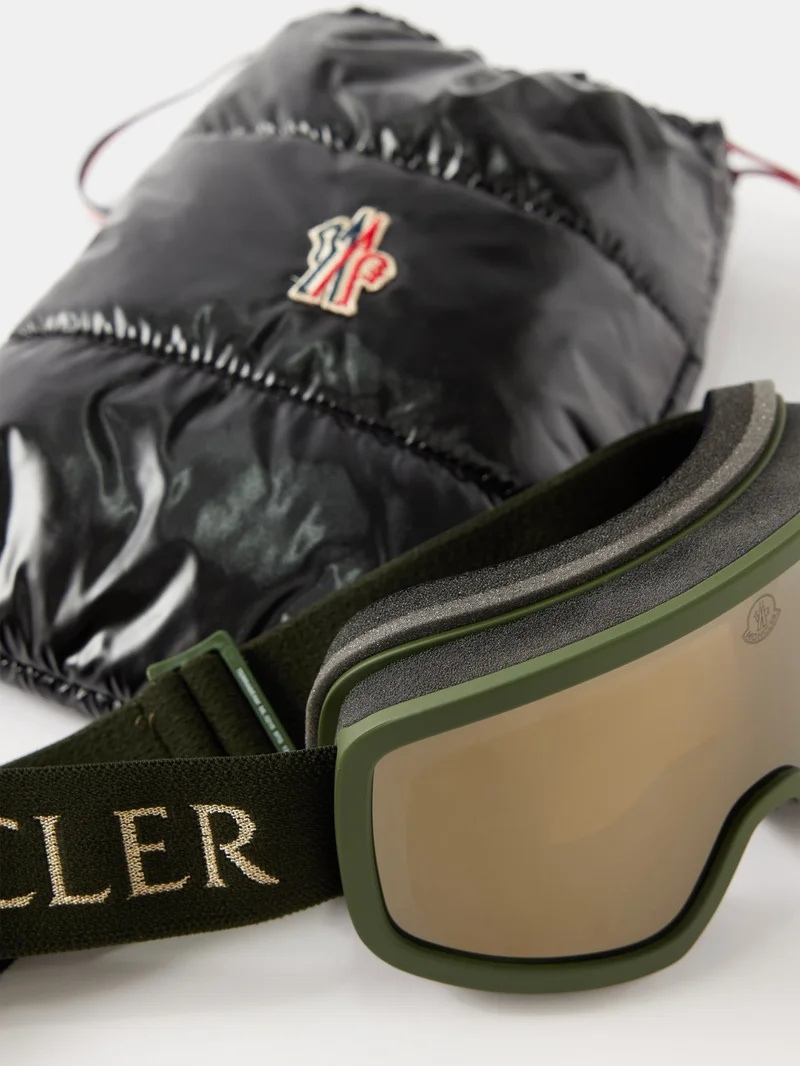 White Injected mask ski goggles, Moncler