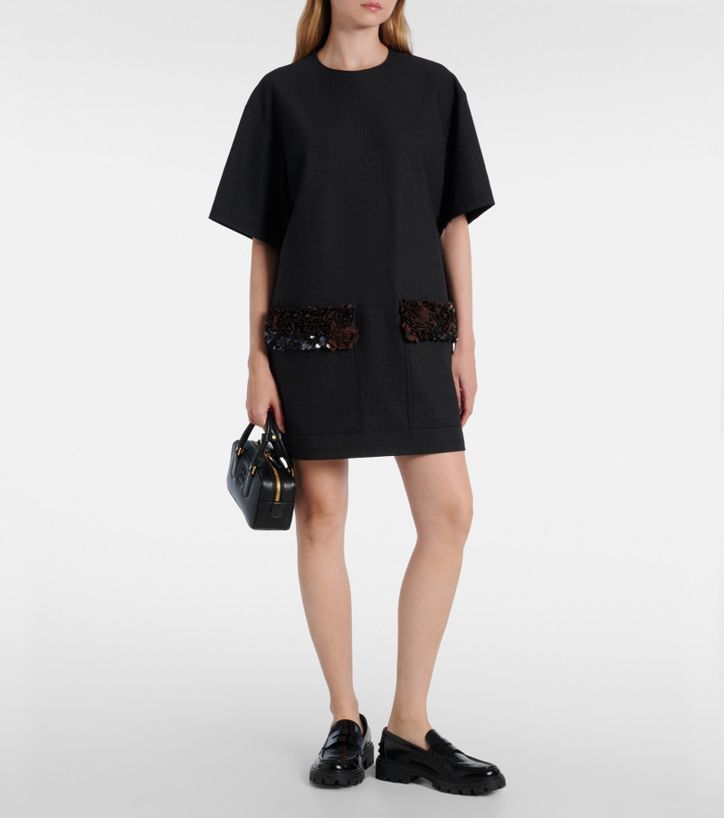 Plan C Sequined wool-blend minidress outlook