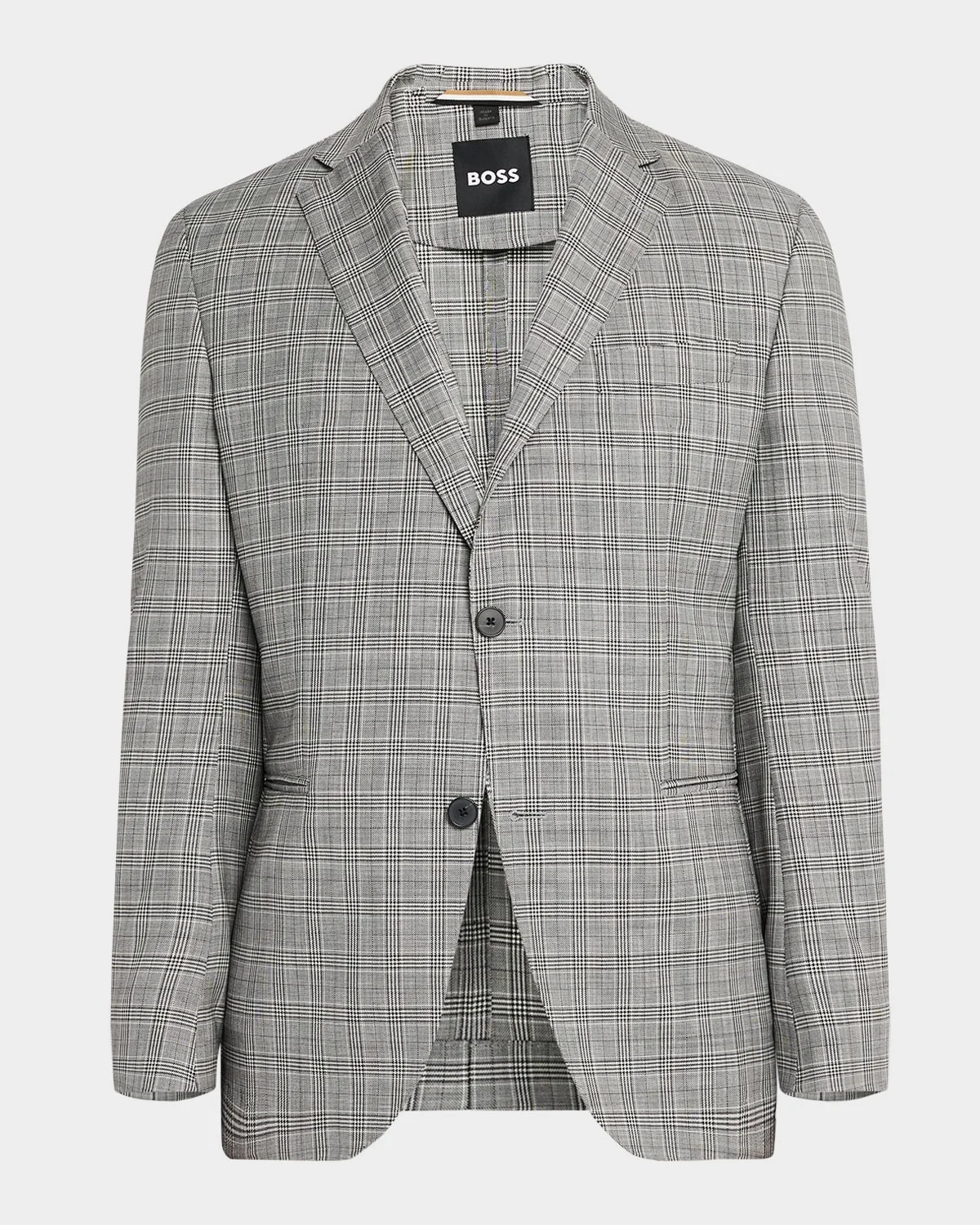 Men's Wool Houndstooth Plaid Sport Coat - 1