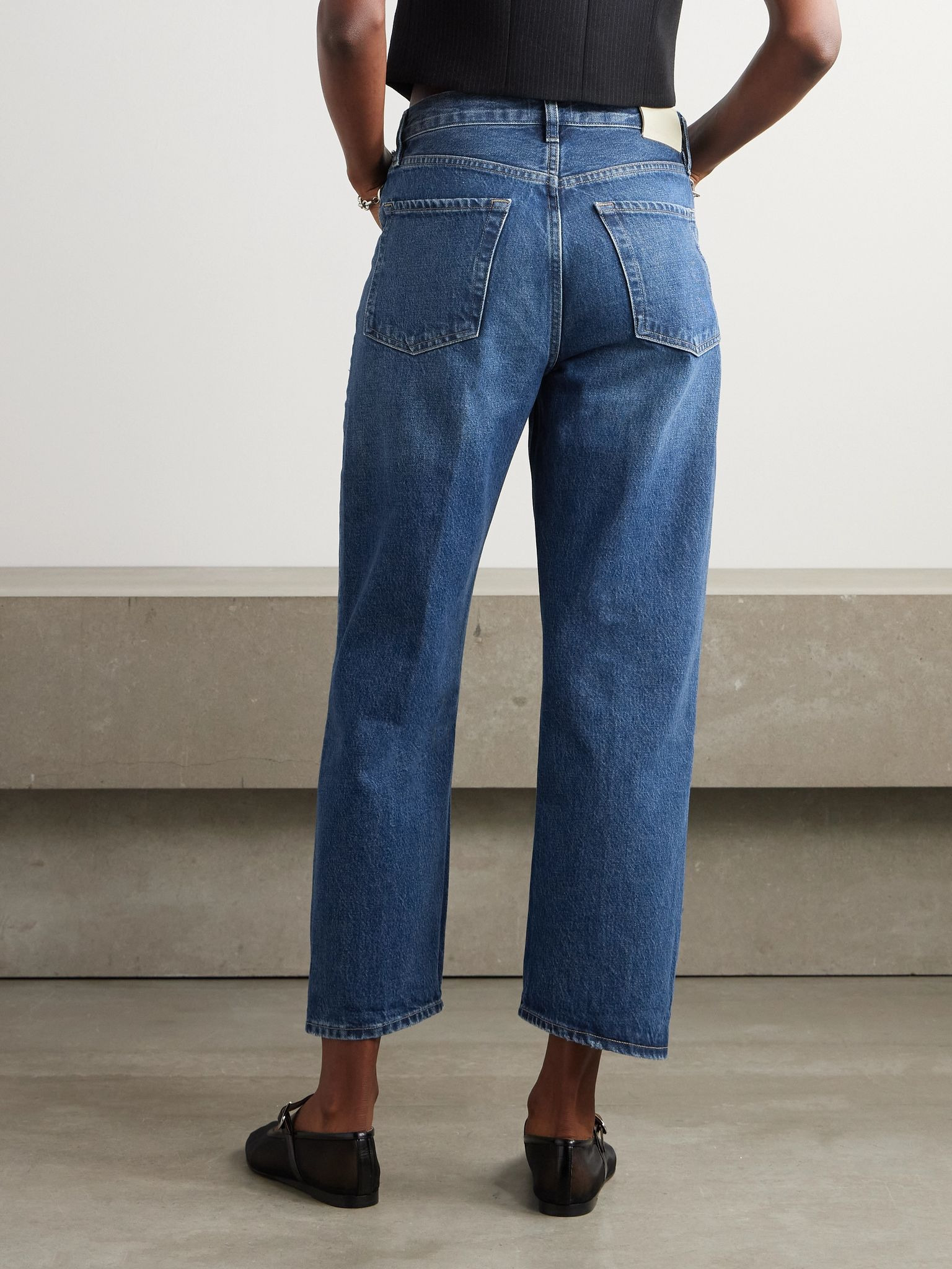 Dahlia cropped low-rise boyfriend jeans Mid denim - 3