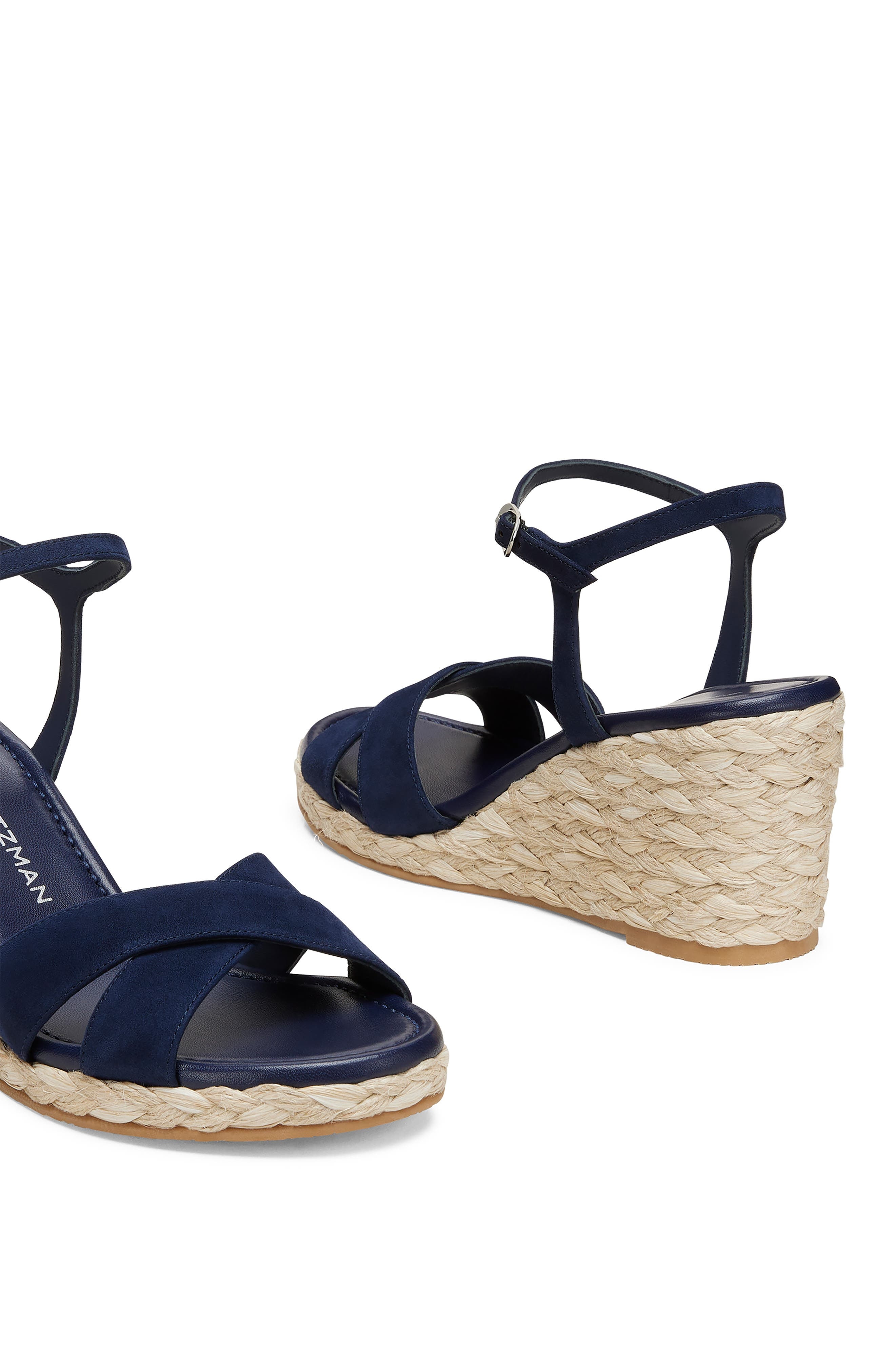 Stuart Weitzman Dayna Espadrille Wedge Sandal in Nice Blue/Natural at Nordstrom - 4
