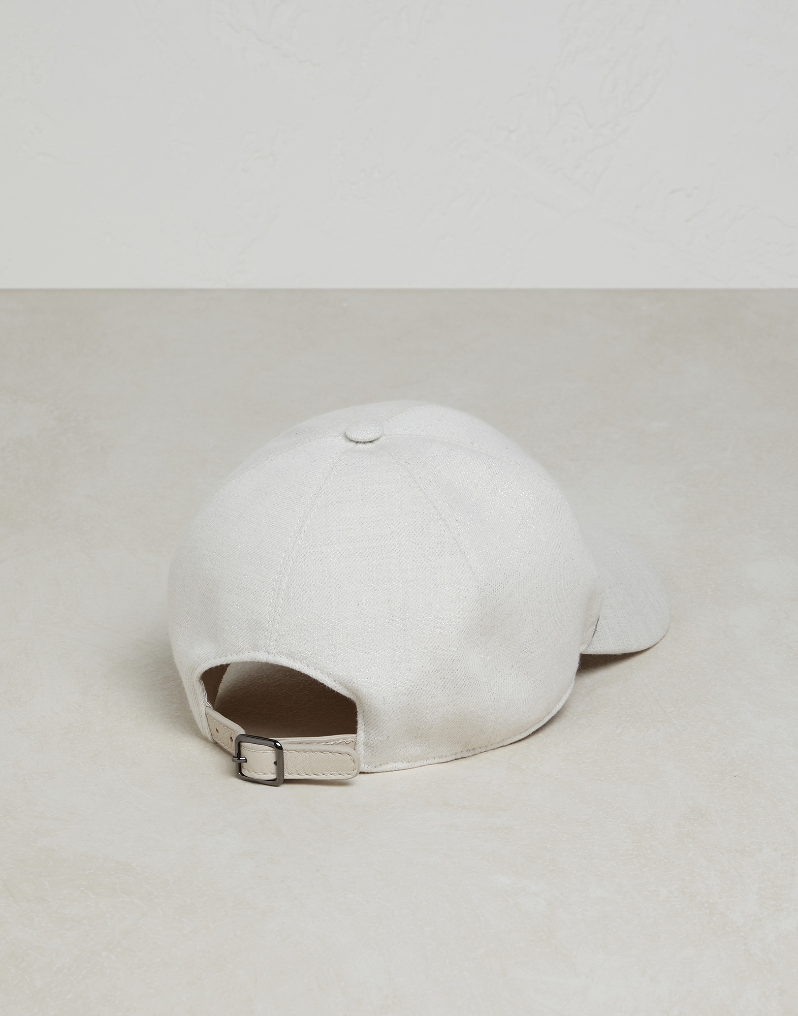 Cotton and viscose sparkling twill baseball cap with shiny trim - 2