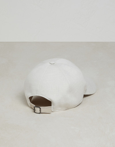 Brunello Cucinelli Cotton and viscose sparkling twill baseball cap with shiny trim outlook