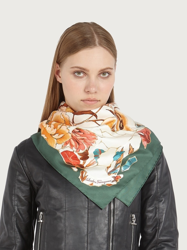KINTSUGI PRINT SILK FOULARD - 2