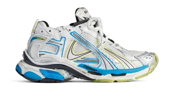 Flat Shoes White/Yellow/Blue - 1