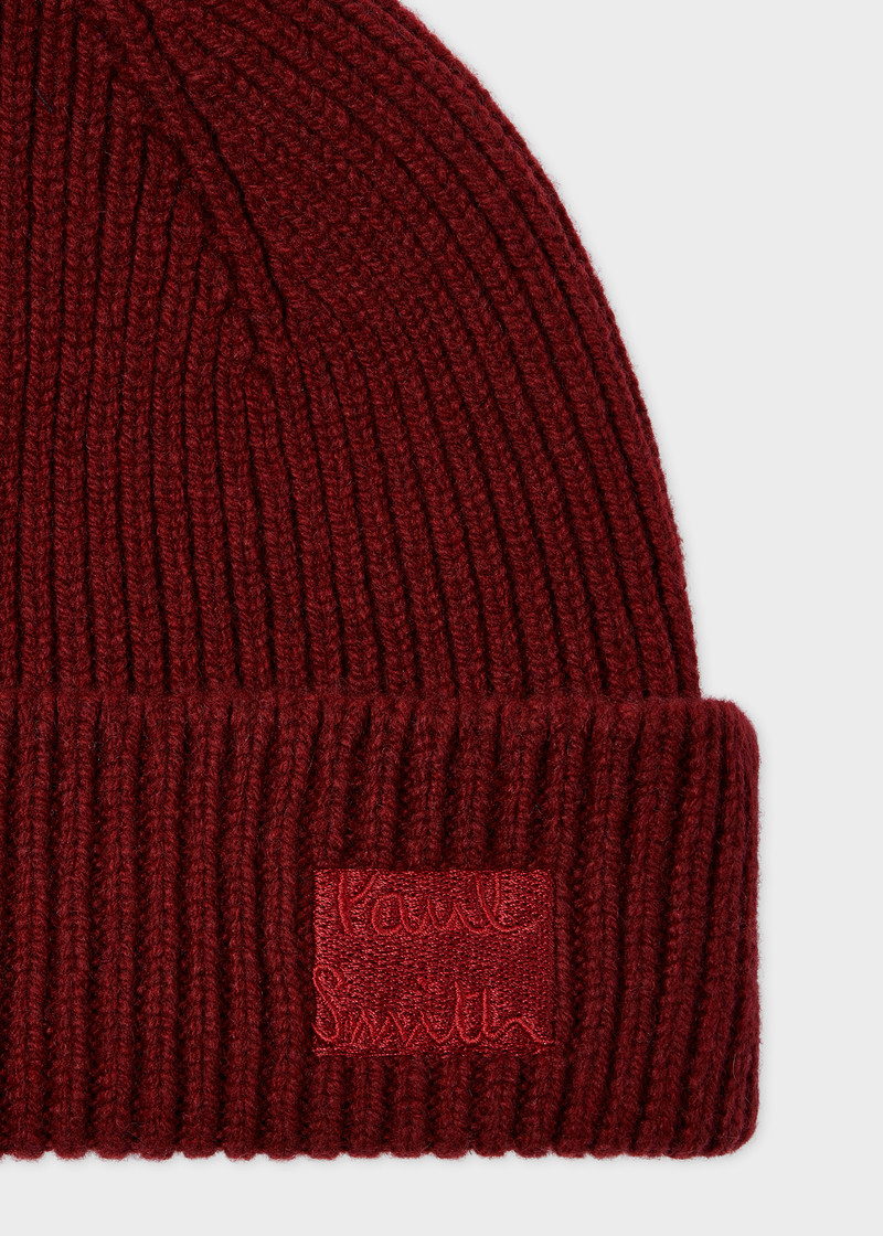 Paul Smith Burgundy Cashmere-Blend Beanie outlook