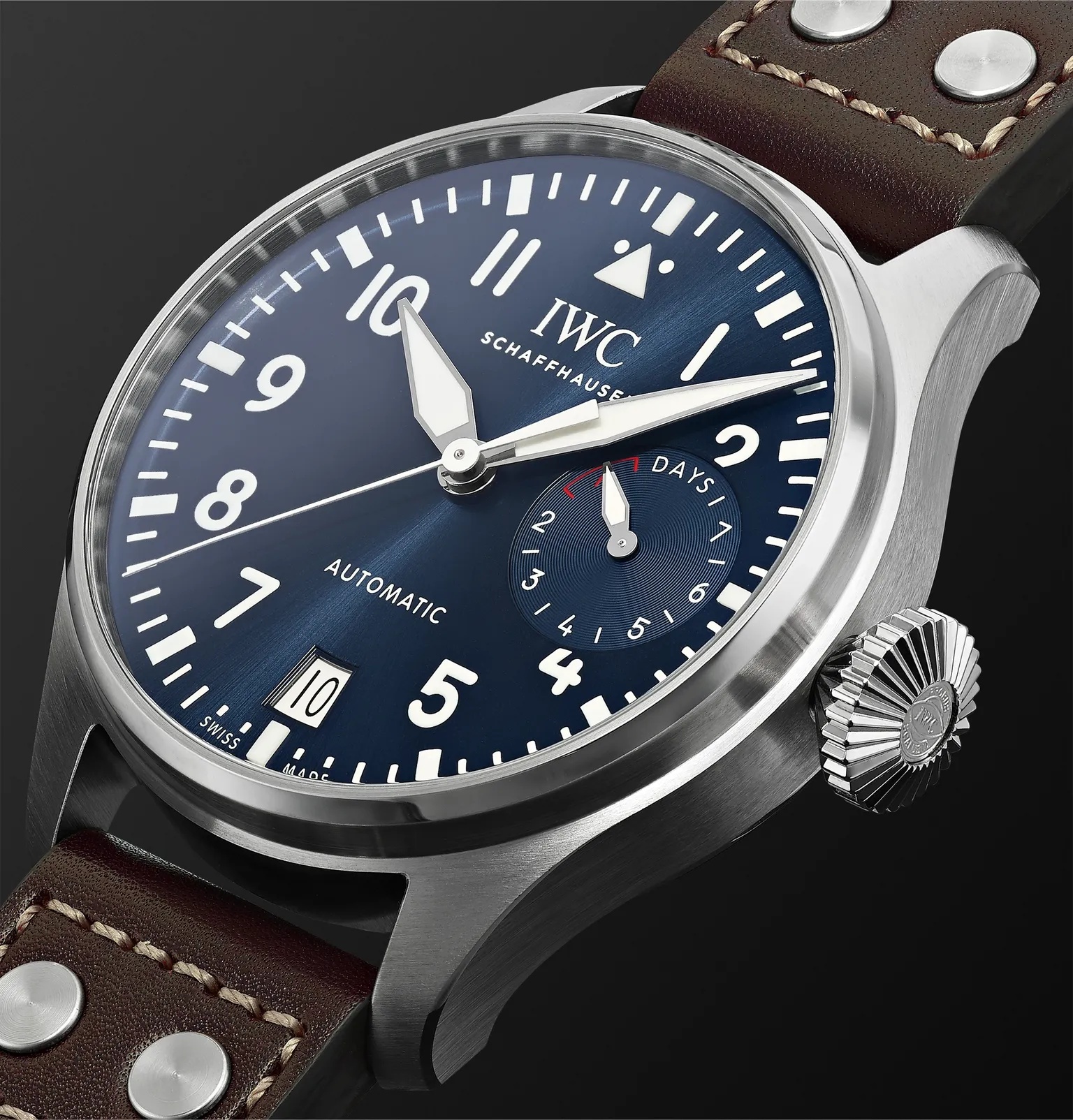 Big Pilot's Le Petit Prince Automatic 46mm Stainless Steel and Leather Watch, Ref. No. IW501002 - 4