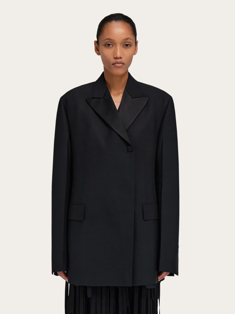 FERRAGAMO Double breasted tuxedo-inspired jacket outlook