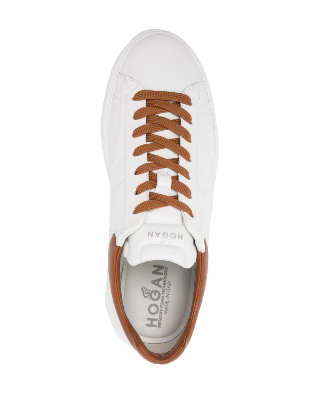 lace-up leather sneakers - 4