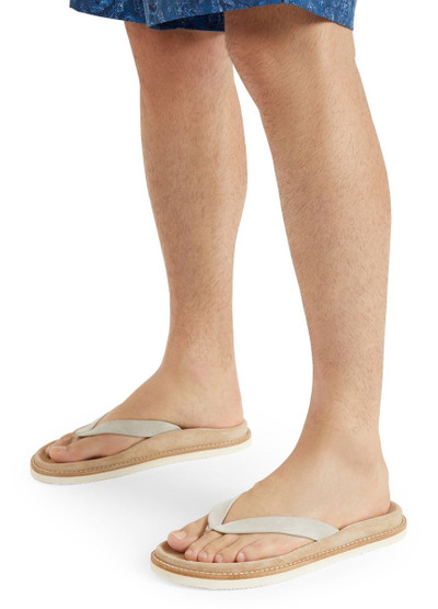 Brunello Cucinelli Suede city thong sandals outlook