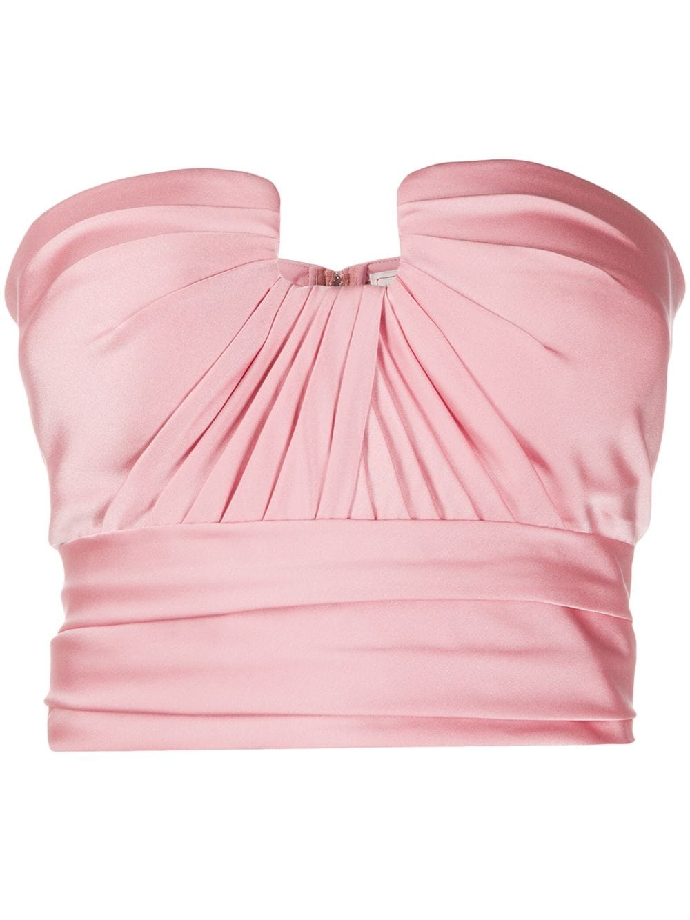 strapless silk bustier - 1