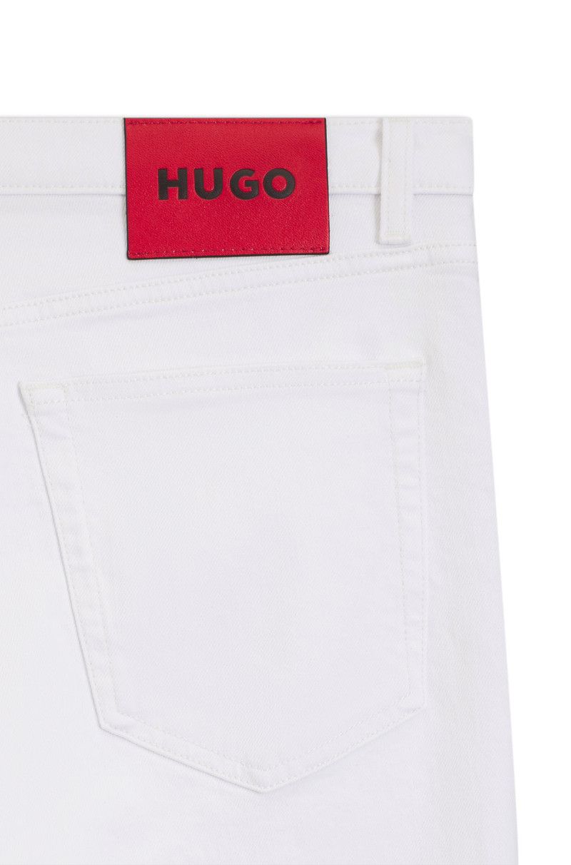 EXTRA-SLIM-FIT JEANS IN WHITE STRETCH DENIM 6