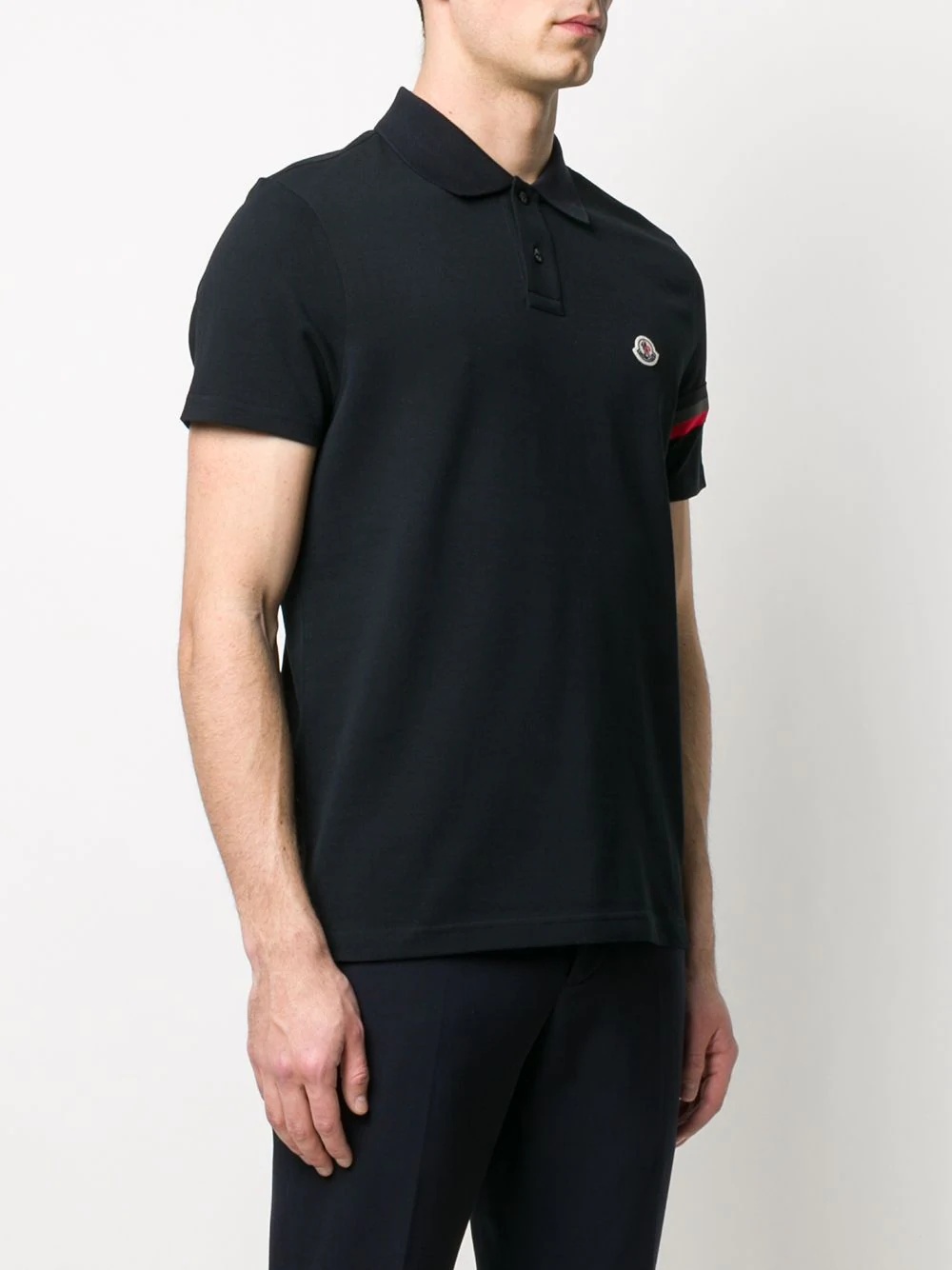 logo-patch armband polo shirt - 3