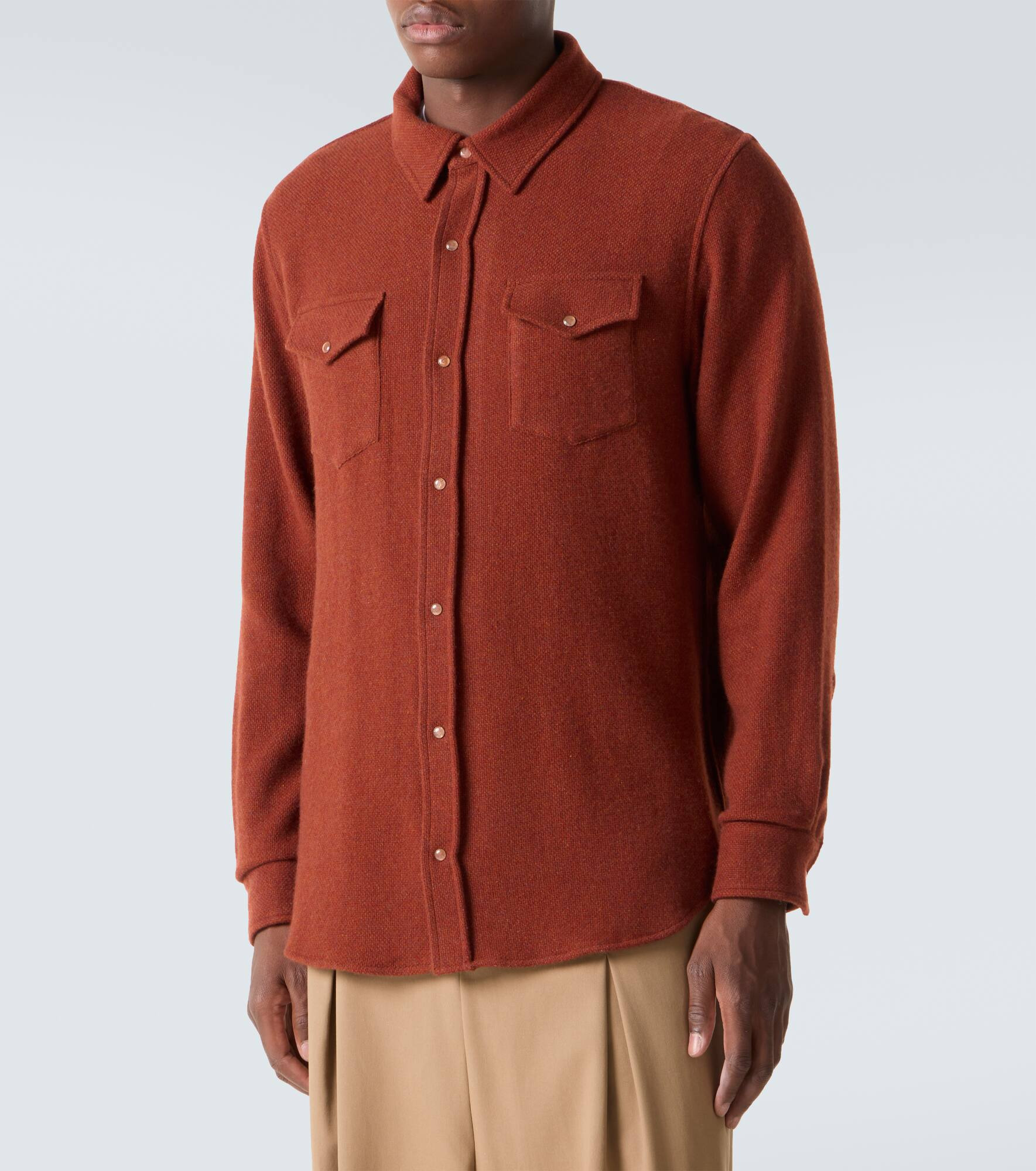 Cashmere shirt with sunstone - 3