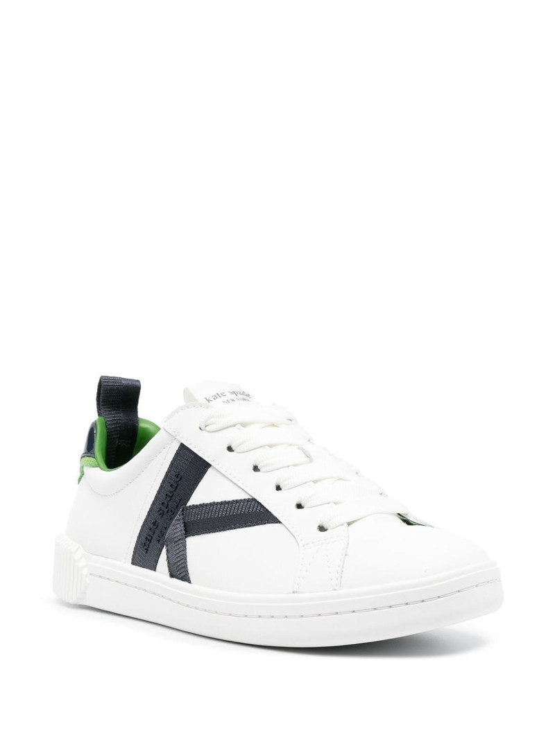 kate spade embossed-logo leather sneakers outlook