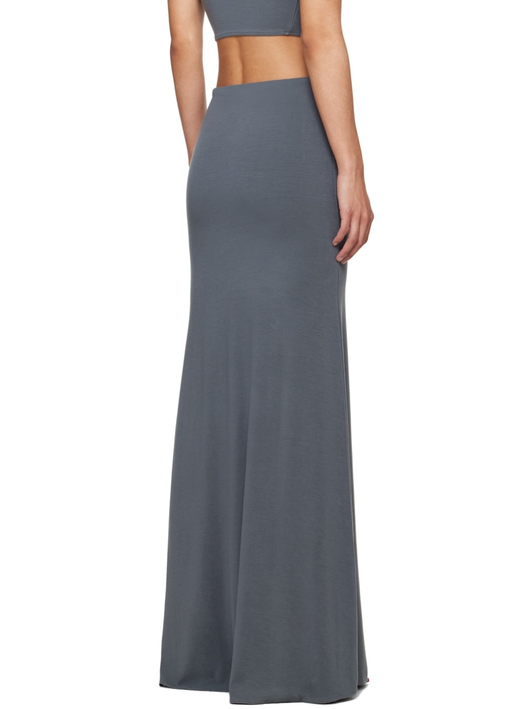 Gray O-ring Maxi Skirt - 3