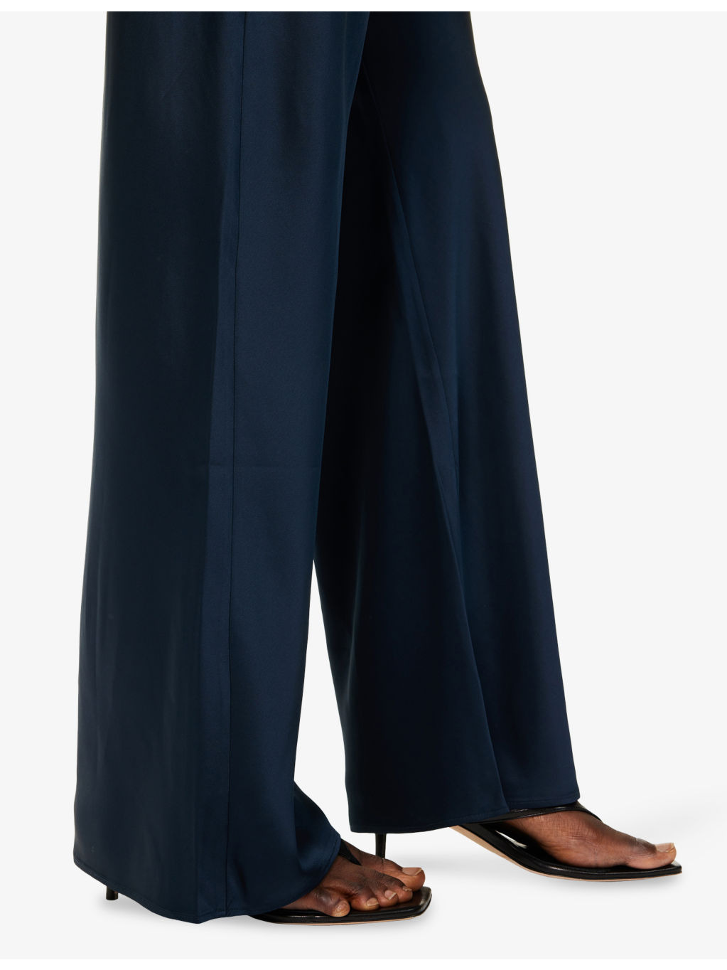Gale Mid-Rise Bias Satin Trousers - 5