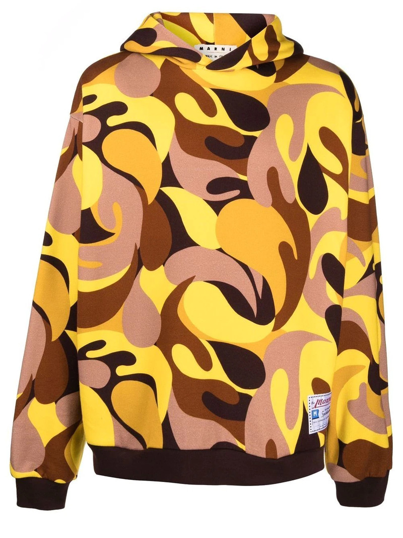 abstract camouflage-print hoodie 1