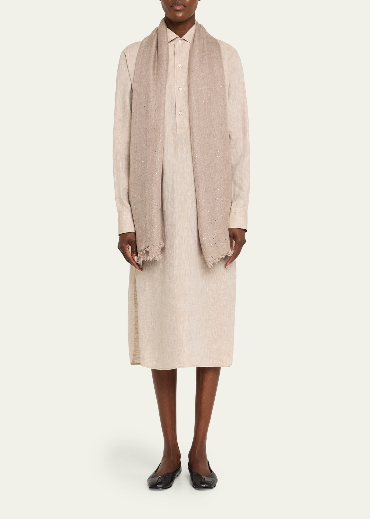 New Domenica Paillette Cashmere Scarf - 2