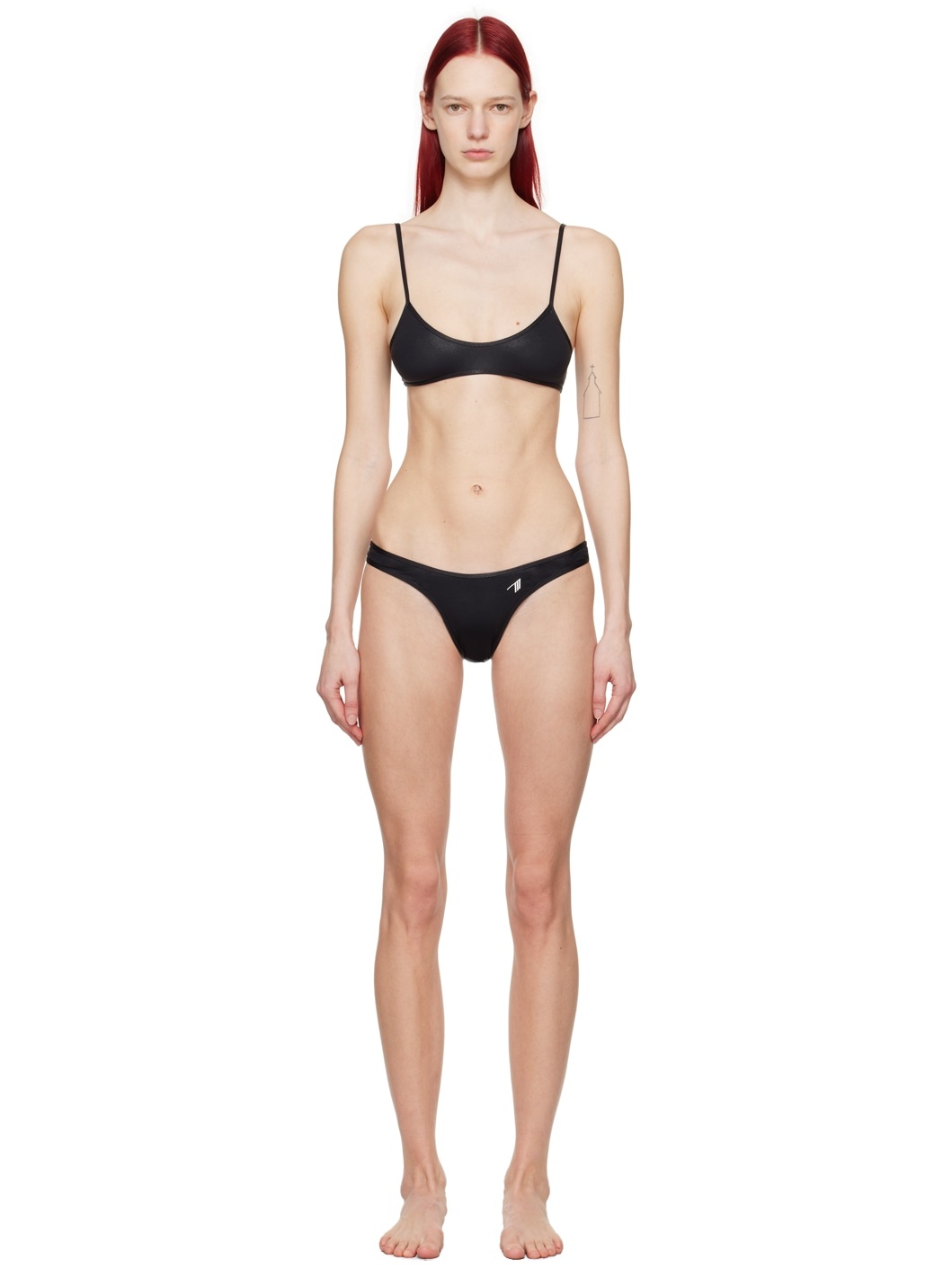 Black Scoop Neck Bikini - 1