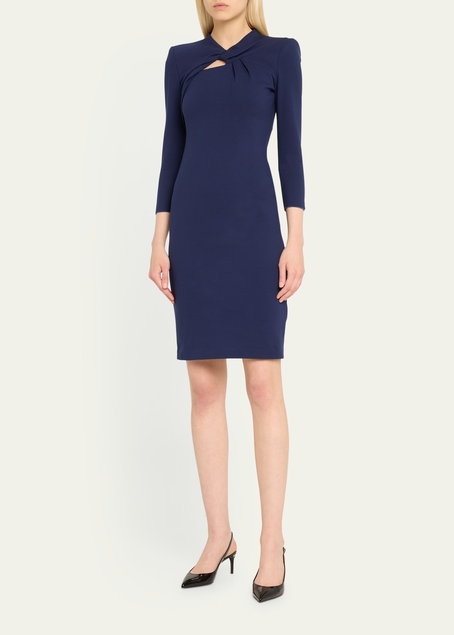 Milano Twist-Front Jersey Dress - 4