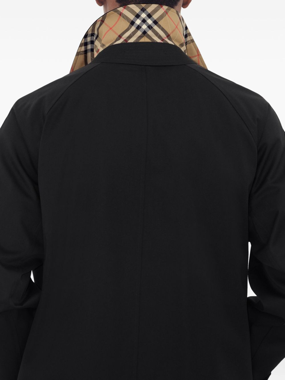 raglan-sleeve button trench coat - 5