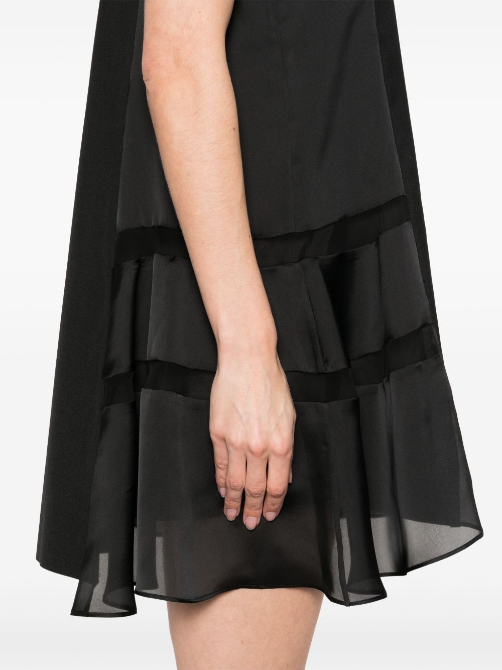 sheer-panels shirt dress - 5